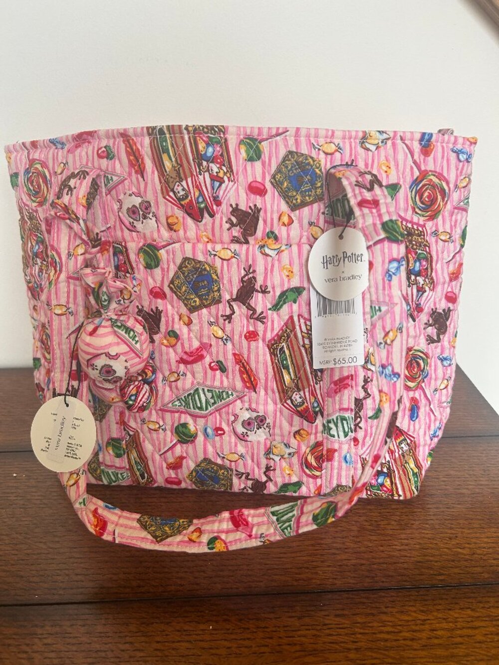 Vera Bradley NWT Harry Potter Tote Bag and Candy Clip On